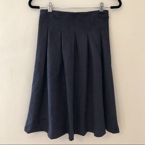 ❄️Navy Suede Pleated Skirt ❄️